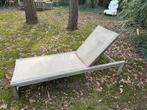 2 x Ligbedden in Teak met Mesh, Tuin en Terras, Ophalen, Gebruikt, Hout
