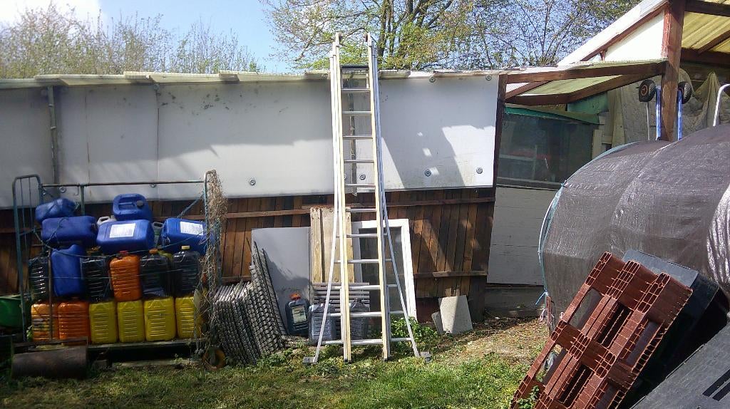 échelle 3 éléments 12 marches en alu.., Enlèvement, Utilisé, Échelle