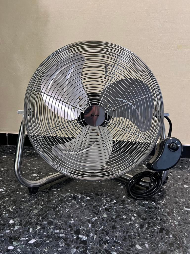 Ventilateur métal Sencys - grand format - 3 vitesses, Electroménager, Ventilateurs, Comme neuf, Ventilateur de sol, Enlèvement