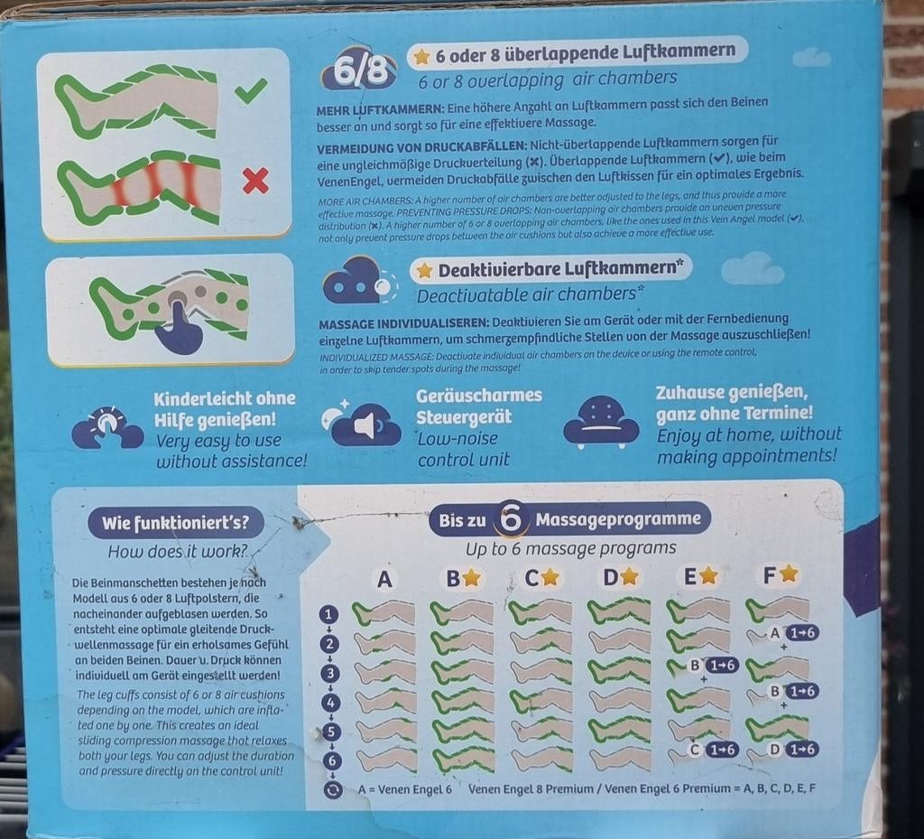 pressotherapie uitrusting, Ophalen