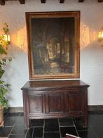 Massieve houten kofferbank / opbergkist (eik), Enlèvement