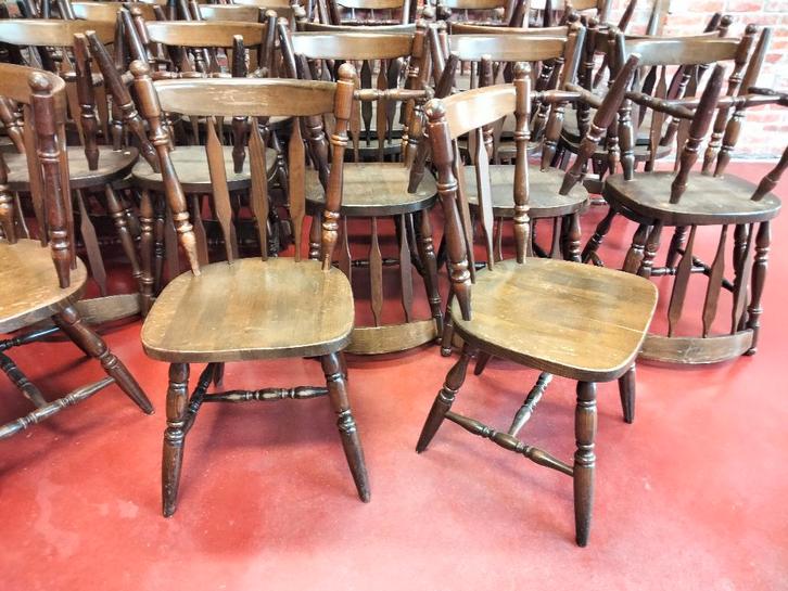 40 houten stoelen – café / western stijl, Maison & Meubles, Chaises, Utilisé, Bois, Brun, Enlèvement