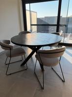 Tafel + 4 stoelen, Ophalen, Zo goed als nieuw