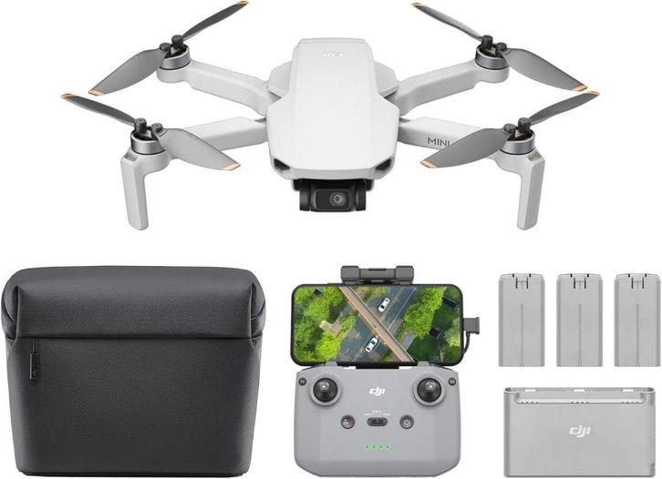 DJI Bundle Fly More Mini 4K, Audio, Tv en Foto, Drones, Zo goed als nieuw, Cameradrone, Topkwaliteit, DJI, Minder dan 250 gram