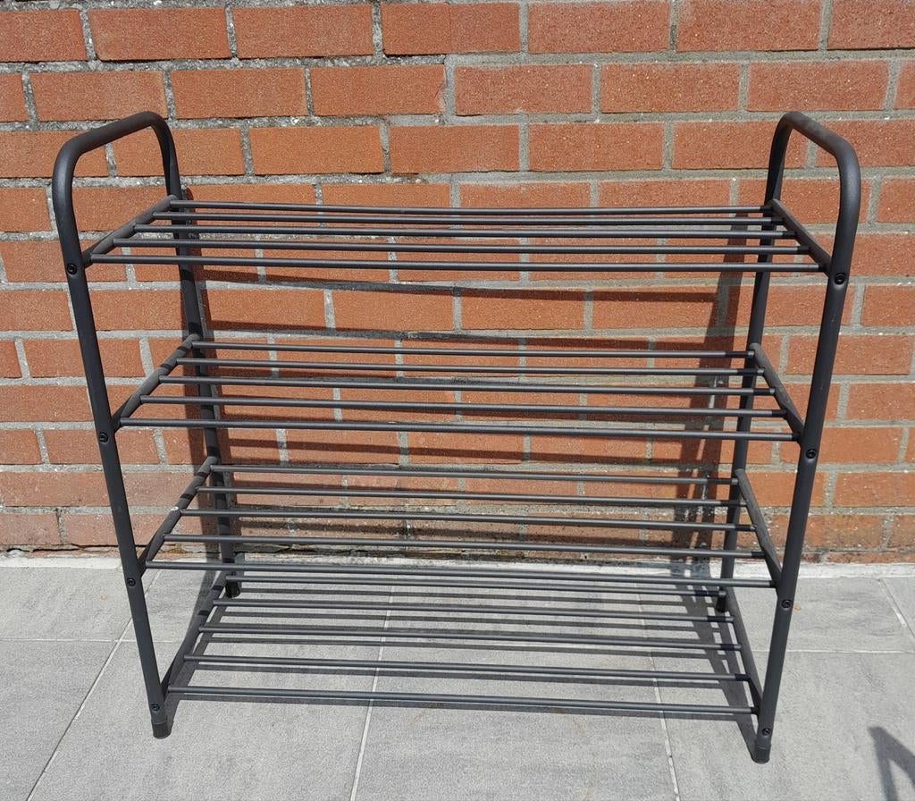 ÉTAGÈRE À CHAUSSURES NOIRE LARGEUR 82 CM HAUTEUR 78 CM AU PR, Maison & Meubles, Enlèvement, Comme neuf