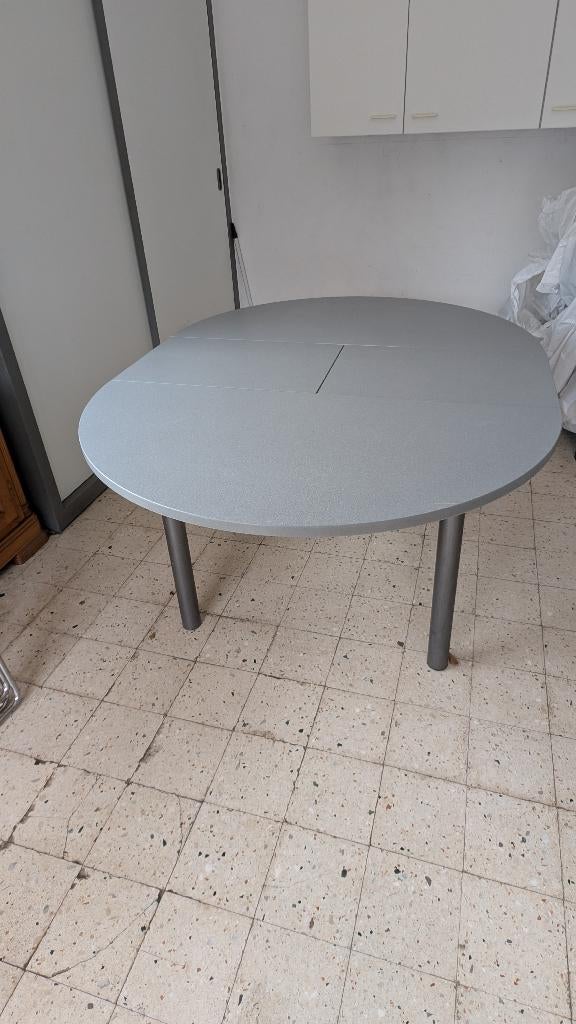 uitschuifbare ronde tafel, Enlèvement, Comme neuf, Rond, Modern