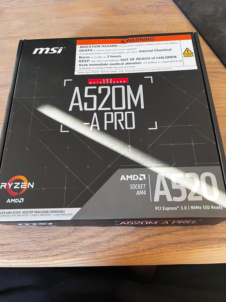A520M-A PRO moederbord + Ryzen 7 3700x CPU, Computers en Software, Moederborden, Ophalen of Verzenden