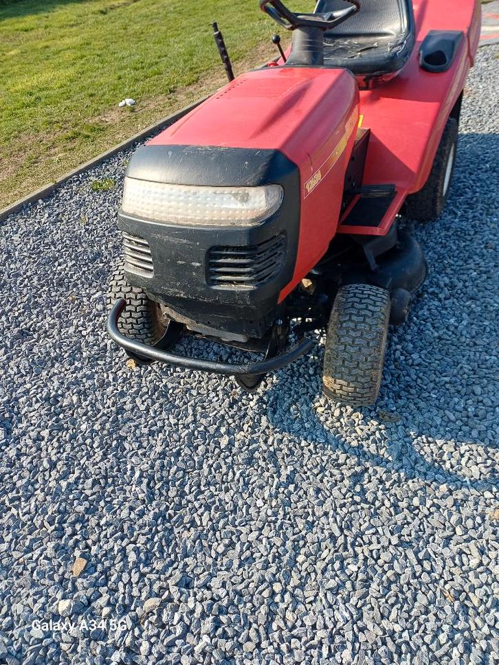 Tractormaaier verkocht, omruiling mogelijk, Tuin en Terras, Zitmaaiers, Gebruikt, 90 tot 120 cm, Elektrische starter, Opvangbak