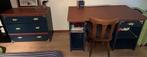 Ensemble Bureau et une Commode avec 3 tiroirs, Enlèvement, Utilisé