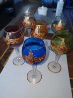 Murano 6 glazen, Ophalen of Verzenden