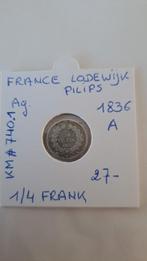 France 1/4 franc 1836 A  AG ZELDZAAM, Ophalen of Verzenden