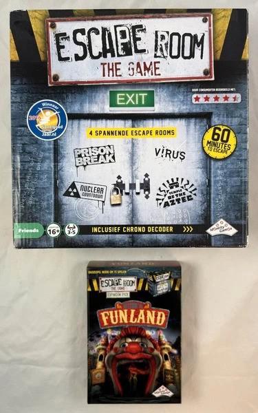Escape Room The Game Basisspel & Welcome To Funland spel, Hobby en Vrije tijd, Gezelschapsspellen | Bordspellen, Zo goed als nieuw