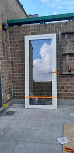 Aluminium deur met glas, Doe-het-zelf en Bouw, Deuren en Vliegenramen, Ophalen, Gebruikt, 80 tot 100 cm, Glas