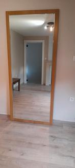 spiegel met houten kader. afmeting: 91cm breed 210cm hoogte., Ophalen, Zo goed als nieuw