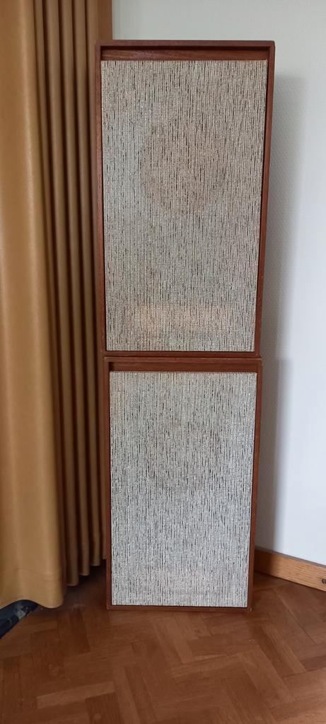 Jaren60 breedband luidsprekers philips ad3701m hoogrendement, Audio, Tv en Foto, Luidsprekerboxen, Gebruikt, Front, Rear of Stereo speakers