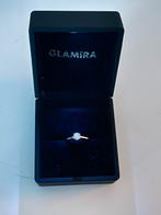 Gouden ring 18k met diamantjes Natuurlijk midden steen 0.5ct, Handtassen en Accessoires, Ringen, Ophalen, Wit, Met edelsteen, Dame