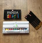 Panda fine quality oil pastel,aquarelverf,waterverf potloden, Comme neuf, Enlèvement ou Envoi