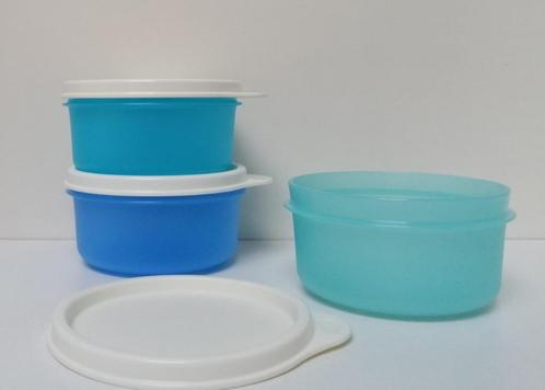 Tupperware Ramekin 200 ml x 3 - Blauw en Wit - Promo, Huis en Inrichting, Keuken | Tupperware, Nieuw, Bus of Trommel, Blauw, Wit