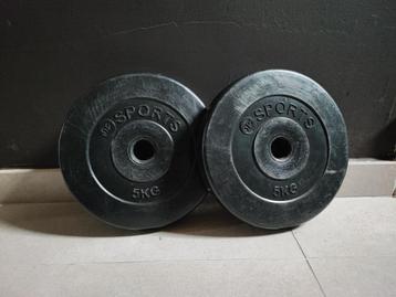 2 x 5kg Halterschijven van RS Sports. (30mm). beschikbaar voor biedingen