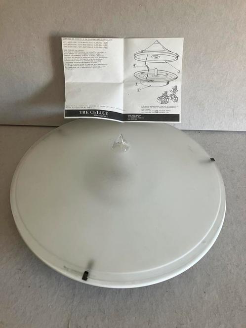 Design plafondlamp Alien Tre Ci Luce by Luciano Cesaro 1980, Huis en Inrichting, Lampen | Plafondlampen, Gebruikt, Glas, Ophalen of Verzenden