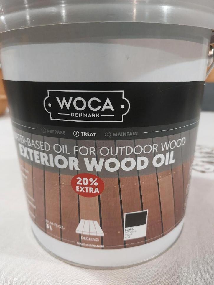 Woca exterior wood oil, BLACK, Bricolage & Construction, Peinture, Vernis & Laque, Neuf, Lasure, Moins de 5 litres, Noir, Enlèvement