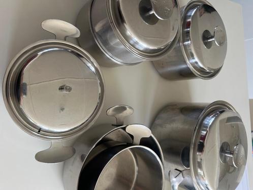 Set potten roestvrij staal - geen inductie, Huis en Inrichting, Keuken | Potten en Pannen, Gebruikt, Overige typen, Overige materialen