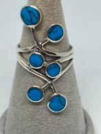 Zilveren ring met echte turkoois maat 16, Handtassen en Accessoires, Ringen, 20 of groter, Nieuw, Ophalen of Verzenden, Met edelsteen