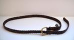 M316. Ceinture tressée brune pour dame, Kleding | Dames, Riemen en Ceinturen, Echt leder, Heupriem, Ophalen of Verzenden, Zo goed als nieuw