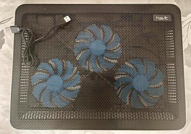 HAVIT Kühler koelpad/koelstatief voor laptops, Kühlmatte, Computers en Software, Computerkoelers, Zo goed als nieuw, Luchtkoeling