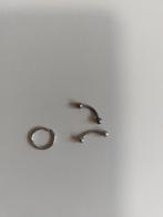 Titanium piercingjuwelen, Handtassen en Accessoires, Oorbellen, Overige materialen, Ophalen of Verzenden, Zo goed als nieuw, Knopjes of Stekers