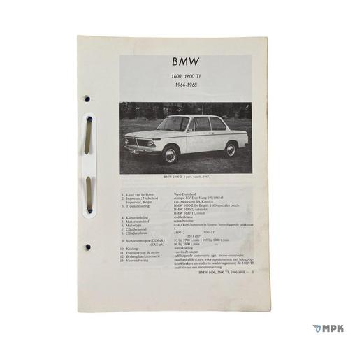 Kluwer | BMW 1600 / 1600 TI | 1966-1968 | NL, Auto diversen, Handleidingen en Instructieboekjes, Ophalen of Verzenden