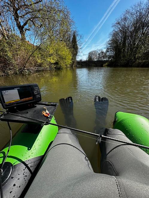 Bellyboat volledig set, Watersport en Boten, Hengelsport | Algemeen, Zo goed als nieuw, Ophalen