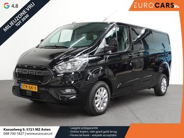 Ford Transit Custom 130pk Automaat L2H1 Limited Dubbele Cabi, Auto's, 4 deurs, Stof, 4 cilinders, Zwart