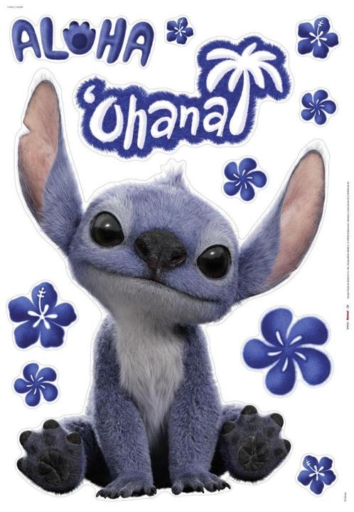 Stitch Muursticker Ohana 50x70 cm - Disney, Kinderen en Baby's, Kinderkamer | Inrichting en Decoratie, Nieuw, Wanddecoratie, Ophalen of Verzenden