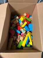Houten blokken + Treinset, Kinderen en Baby's, Speelgoed | Bouwstenen, Ophalen, Gebruikt, Overige merken