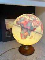 Lampe globe terrestre, Huis en Inrichting, Woonaccessoires | Wereldbollen, Verlicht, Zo goed als nieuw