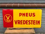 VREDESTEIN banden emaille reclamebord, Verzamelen, Ophalen of Verzenden, Gebruikt, Reclamebord
