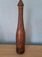 Bouteille Don Quichotte en cuir repoussé vintage, Ophalen of Verzenden