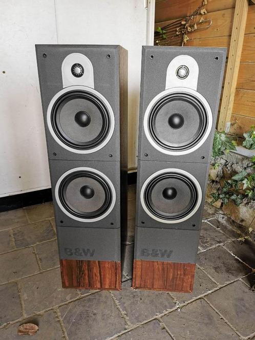 B&W DM580 - BOWER & WILKINS - LUIDSPREKERS - Paar luidspreke, Audio, Tv en Foto, Luidsprekerboxen, Gebruikt, Front, Rear of Stereo speakers