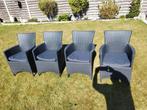 4 tuinstoelen met kussens, Tuin en Terras, Tuinschermen, Ophalen, Zo goed als nieuw