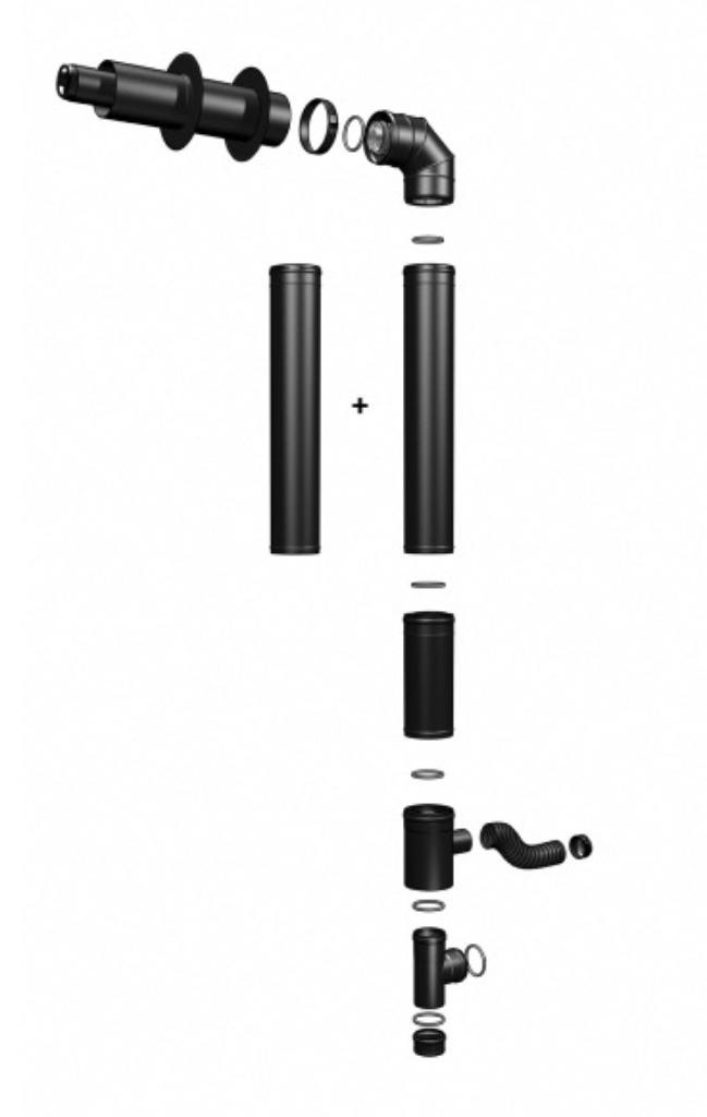 kit tubage concentrique pellets 80/125, Tuin en Terras, Brandhout, Ophalen