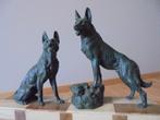 Antiek Art Deco beeld honden in brons 17 kg + Stempel, Ophalen of Verzenden
