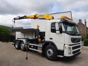 Volvo FM9 26T Euro5 Kraan EFFER en containersysteem Meiller, Euro 5, Achat, Entreprise, 3 places