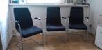 3 vergader/ bureaustoelen zwart, Ophalen, Gebruikt, Zwart, Bureaustoel