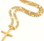 Colier et croix plaquer or, Enlèvement ou Envoi, Comme neuf, Or, Or