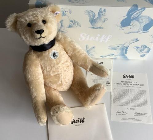 Prachtige grote Steiff teddybeer replica 1909, Verzamelen, Beren en Cherished Teddies, Nieuw, Stoffen beer, Steiff, Ophalen of Verzenden