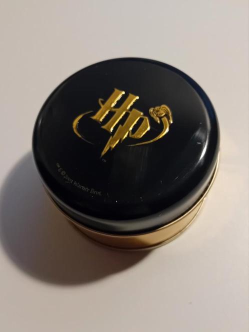 Harry Potter ronde speelkaarten in rond metalen verzamelblik, Verzamelen, Harry Potter, Zo goed als nieuw, Spel, Ophalen of Verzenden