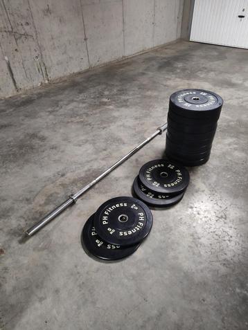 Halterschijven + Halterstang PH fitness beschikbaar voor biedingen