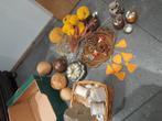 Herfst decoratie en knutselspullen mand pompoenen paddestoel, Diversen, Ophalen of Verzenden, Zo goed als nieuw