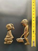 2 WC-deur beeldjes - geel koper, Antiquités & Art, Enlèvement ou Envoi